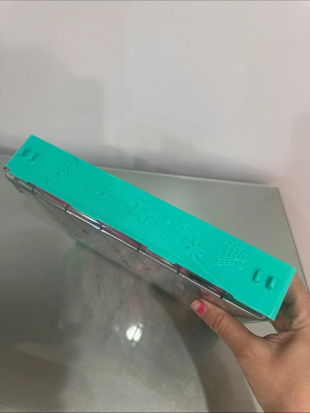 Shopkins Teal Storage Case with Pink Shelves and Mini Figures